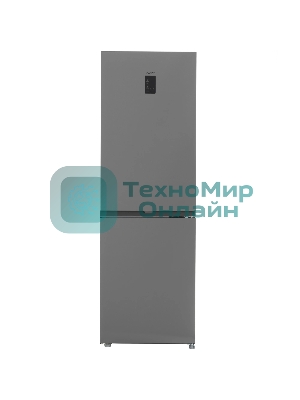 Холодильник Candy CFN6185SDC серебристый двухкамерный 191/91л морозилка снизу, No Frost