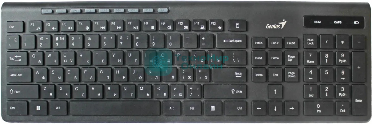 Клавиатура беспроводная Genius SlimStar 7230, USB, Радиоканал, черный