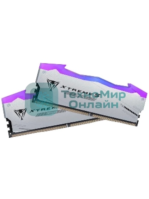 Оперативная память Patriot Viper Xtreme 5, DDR5, 32Gb (2x16Gb), 8000MHz, CL38, DIMM, с радиаторами, RGB, серебристый