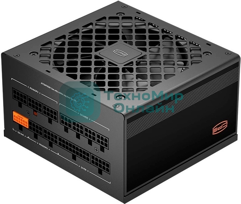 Блок питания ПК/Power Supply PCCooler, 650W 80 PLUS Gold (ATX, 3.1, Full modular, 1x24(20+4)pin, 2xCPU 8(4+4)pin, 2xPCIe*2 8(6+2)pin, 1x12VHPWR, 5xSATA*3, 1xMOLEX4pin, Active, 120x120мм, 140x150x86mm, APFC, OVP/UVP/SCP/OPP/OCP/OTP/SPD, black)