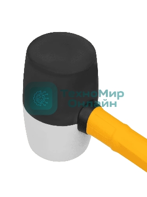 Киянка резиновая Denzel 680 г, черно-белая, фибергласовая рукоятка c TPR покрытием