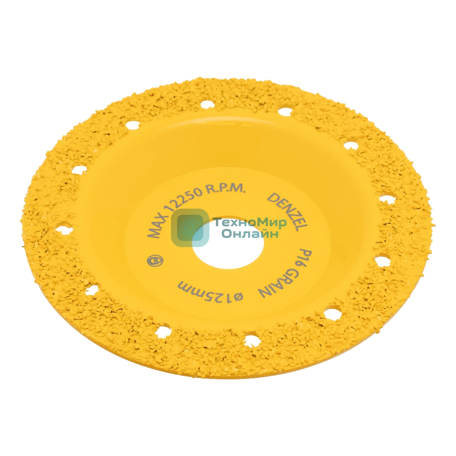 Чашка твердосплавная зачистная Denzel 125 мм, плоская, среднее зерно #16