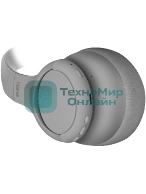 Беспроводные/проводные наушники Sven AP-B800MV серый, полноразмерные, Bluetooth + Jack 3.5 мм, складная конструкция, до 15 ч
