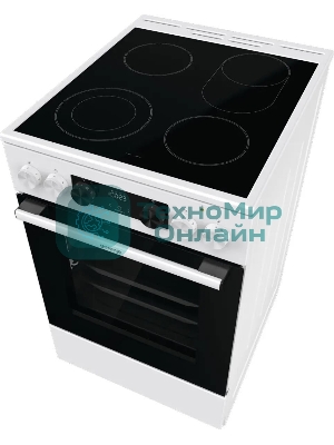 Плита электрическая Gorenje GECS5C70WA белый, конфорок 4 электрических, духовка 70 л, 50 см x 85 см x 59.4 см
