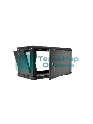 Шкаф телекоммуникационный настенный разборный ЦМО ЭКОНОМ 6U (600 x 650) дверь металл, черный (ШРН-Э-6.650.1-9005)