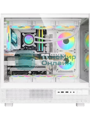 Компьютерный корпус AeroCool/Formula Crystal Z8 COSMIC белый без БП ATX 3x120мм 5x140мм 1xUSB 2.0 1xUSB 3.0 1xUSB3.1 audio bott PSU