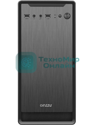 Компьютерный корпус Ginzzu B180 2хUSB 2.0,AU w/o PSU