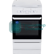 Плита электрическая Hansa FCEW53000 белый, конфорок 4 шт, духовка 68 л, 50 см x 85 см x 60 см