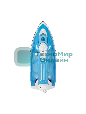 Утюг BBK ISE-2400 бирюзовый/белый, 2400 Вт, 35 г/мин, 140 г/мин, 280 мл