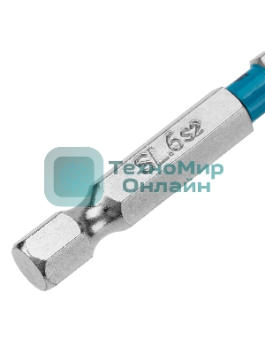 Бита Gross 113026 SL6,0х50 мм, сталь S2, шестигр., 10 шт.