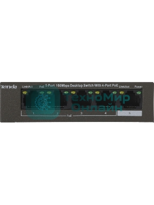 Коммутатор Tenda TEF1105P-4-38W 5PORT 10/100M