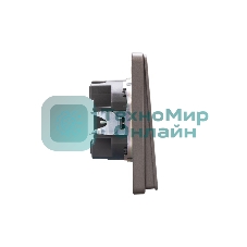 Выключатель Kranz ROUND 2 кл с подсветкой 10А с/у титан