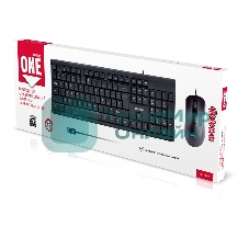 Комплект клавиатура+мышь Smartbuy ONE SBC-114282-K проводной, USB, 2400 DPI, чёрный