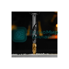 Сверло спиральное по металлу Denzel 12 x 151мм, Р6М5, Golden Tip, многогранная заточка