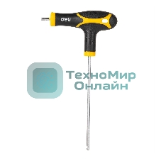 Набор шестигранных ключей с шаром Deli DL233208 8 шт. Материал: CR-V. Спецификация: 2x75 мм/2,5x75 мм/3x100 мм/4x100 мм/5x150 мм/6x150 мм/8x200 мм/10x200 мм Удобная рукоять.