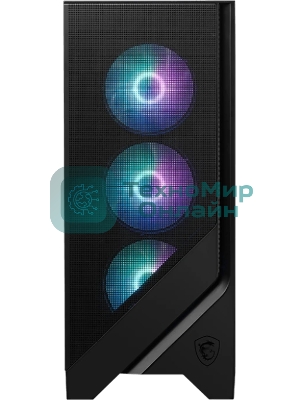 Компьютерный корпус без блока питания Case MSI MAG FORGE 321R AIRFLOW, Midi-Tower, TG, 4x120мм ARGB, 2xUSB 3.2, 1xUSB 3.2 Type-C, ATX, mATX, mITX черный