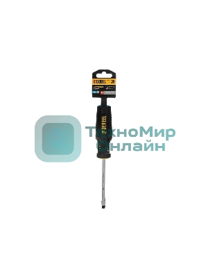 Отвертка Denzel SL6x100 мм, S2, 3к рукоятка