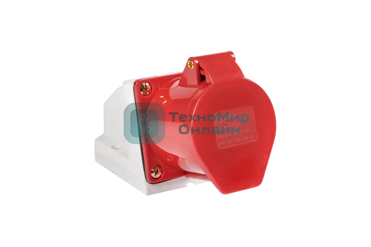 Розетка стационарная наружная EKF ps-114-16-380 16А 380В 3P+РЕ IP44 (114)