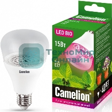 Лампа светодиодная для растений Camelion LED15-PL/BIO/E27 15Вт 220В 12770