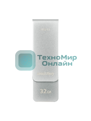 Флешка USB SmartBuy M1 Metal Grey (SB032GM1G), 32Gb, USB 3.0/3.2, R/W 130/40, серебристый