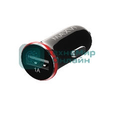 Автомобильное зарядное устройство Maxvi CCM-101BR USB 1А черно-красный