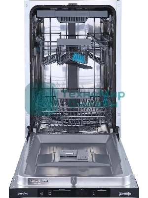 Встраиваемая посудомоечная машина Gorenje GV561D10, узкая, ширина 44.8см, полновстраиваемая, загрузка 11 комплектов