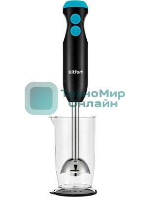 Блендер погружной Kitfort КТ-3041-3 350Вт черный/бирюзовый