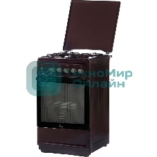 Плита газовая Flama N FG 24236 коричневый, конфорок 4 газовых, духовка 50 л, 50 см x 85 см x 60 см