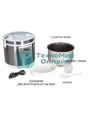 Мультиварка SUPRA MCS-4115 5 л, 900 Вт, 11 программ, серебристый/белый