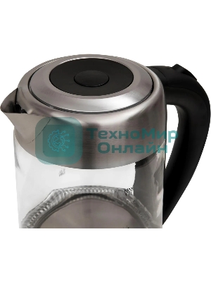 Чайник электрический Oasis K-7GS стальной+черный 1,7л. 2200Вт