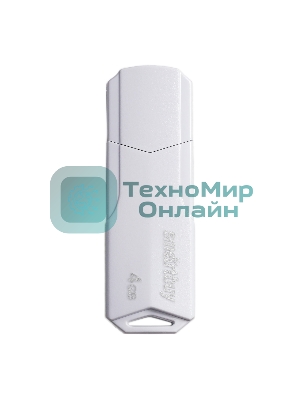 Флешка USB Smartbuy CLUE white (SB4 GbCLU-W), 4Gb, USB 2.0, R/W 15/8, белый