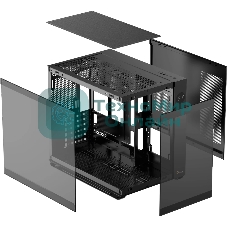 Компьютерный корпус Ocypus Iota C70 BK ARGB ATX/win/black/6 ARGB fans/no PSU/Tempered Glass