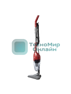 Пылесос вертикальный Centek CT-2565 красный, питание от сети, 200 Вт, уборка сухая, пылесборник 1.2 л