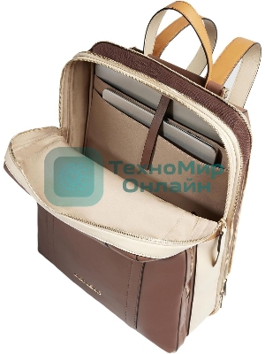 Рюкзак женский Piquadro Circle CA6216W92/MBE коричневый/бежевый кожа