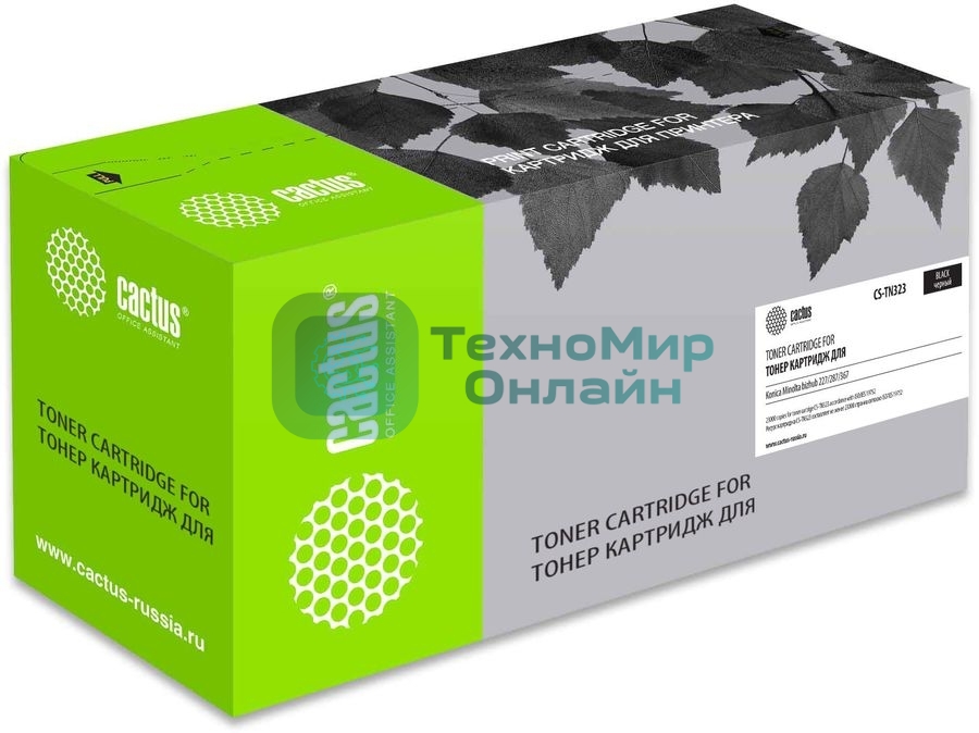 Картридж лазерный Cactus CS-TN323 черный (23000 стр.) для Konica Minolta bizhub 227/287/367
