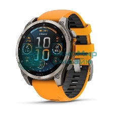 Смарт-часы Garmin Fenix 8 AMOLED Sapphire титановый серый, оранжевый 47мм