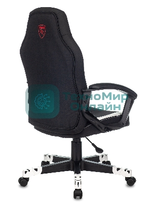 Кресло Zombie 10 черный/белый, экокожа, 120 кг, механизм качания