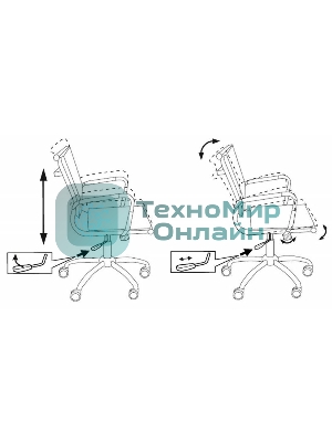 Кресло Бюрократ CH-993-LOW/M01 черный, сетка
