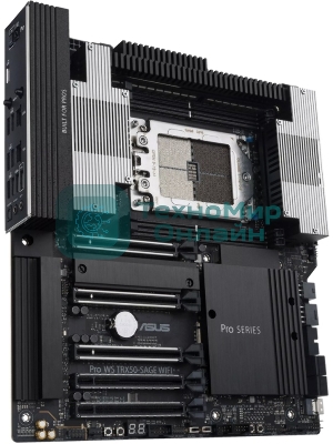 Материнская плата ASUS Pro WS TRX50-SAGE WIFI, sTR5, AMD TRX50, 4xDDR5, 4xSATA, 3xM.2, 1xSlimSAS, 1xPCI-E 5.0 x8, 1xPCI-E 4.0 x16, 1xPCI-E 4.0 x4, 2x 10Gb LAN, 2xUSB-A 2.0, 6xUSB-A 3.2 Gen 2, 1xUSB-C 3.2 Gen 2x2, 2x3.5 мм, 5.1, E-ATX