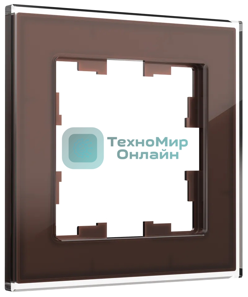 Рамка 1-местная IEK BRITE РУ-1-2-БрТБ (BR-M12-G-K45) стекло темная бронза