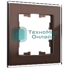 Рамка 1-местная IEK BRITE РУ-1-2-БрТБ (BR-M12-G-K45) стекло темная бронза