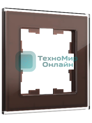 Рамка 1-местная IEK BRITE РУ-1-2-БрТБ (BR-M12-G-K45) стекло темная бронза