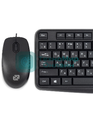Комплект клавиатура+мышь Oklick S603 проводной, USB, 1200 DPI, чёрный
