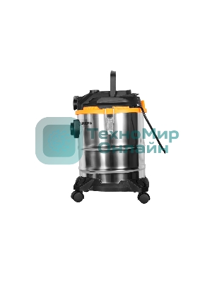 Строительный пылесос Вихрь СП-1500/20 72/19/1 серый металлик/оранжевый, 1500 Вт, уборка сухая/влажная/выдув, пылесборник мешок, 20 л