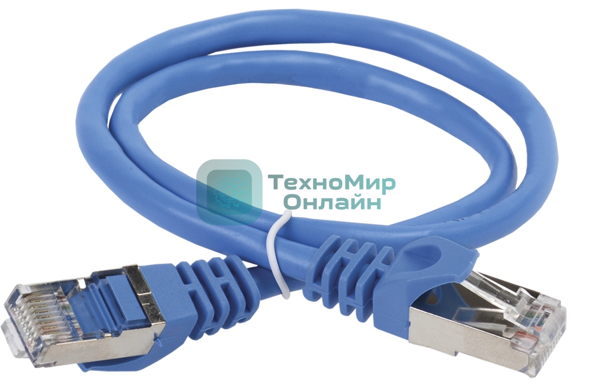 Патч-корд ITK PC03-C5EFL-1M F/FTP RJ-45 вил.-вилка RJ-45 cat.5e 1м синий LSZH