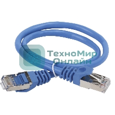 Патч-корд ITK PC03-C5EFL-1M F/FTP RJ-45 вил.-вилка RJ-45 cat.5e 1м синий LSZH