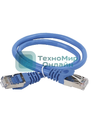 Патч-корд ITK PC03-C5EFL-1M F/FTP RJ-45 вил.-вилка RJ-45 cat.5e 1м синий LSZH