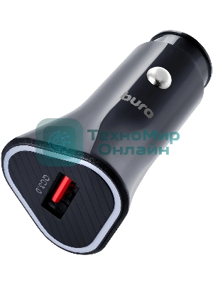Автомобильное зарядное устройство Buro BUCL1 3A QC черный