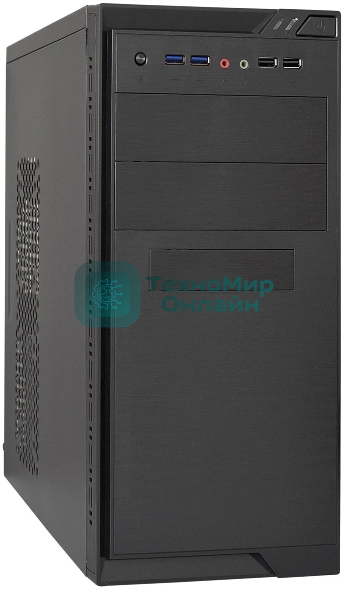 Компьютерный корпус Minitower ExeGate MA-372UX-UNS400 (mATX, БП UNS400 с вент. 12см, 2хUSB+2хUSB3.0, аудио, черный)