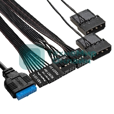 Компьютерный корпус Minitower ExeGate mEVO-7803-XP600 (mATX, БП XP600 с вент. 12см, 2*USB+1*USB 3.0, HD аудио, черный, 2 вент. 12см с RGb подсветкой)